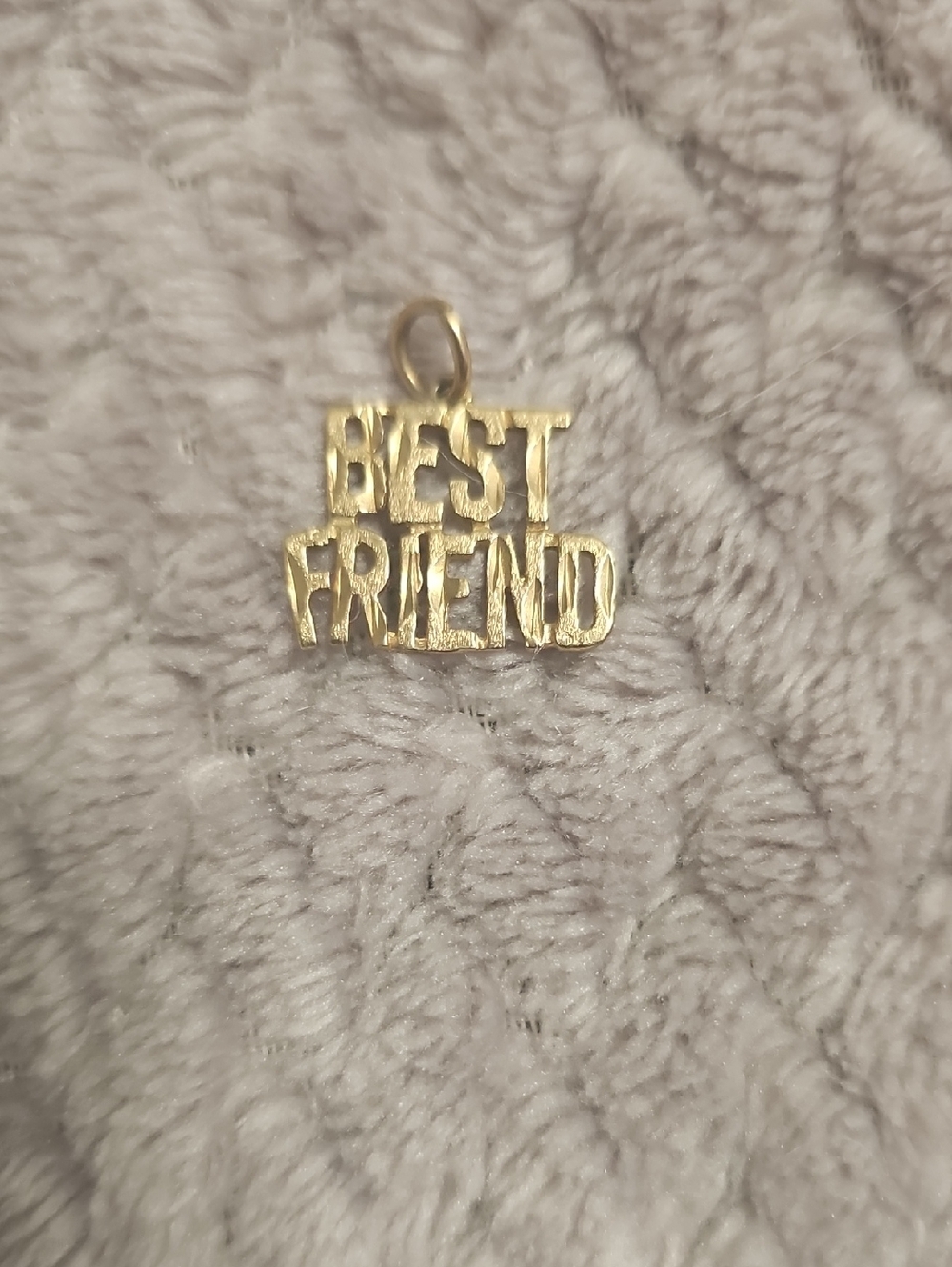 Best Friend 10k Gold Pendant Charm